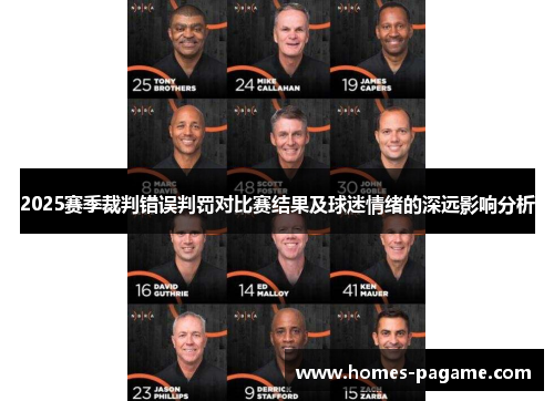2025赛季裁判错误判罚对比赛结果及球迷情绪的深远影响分析